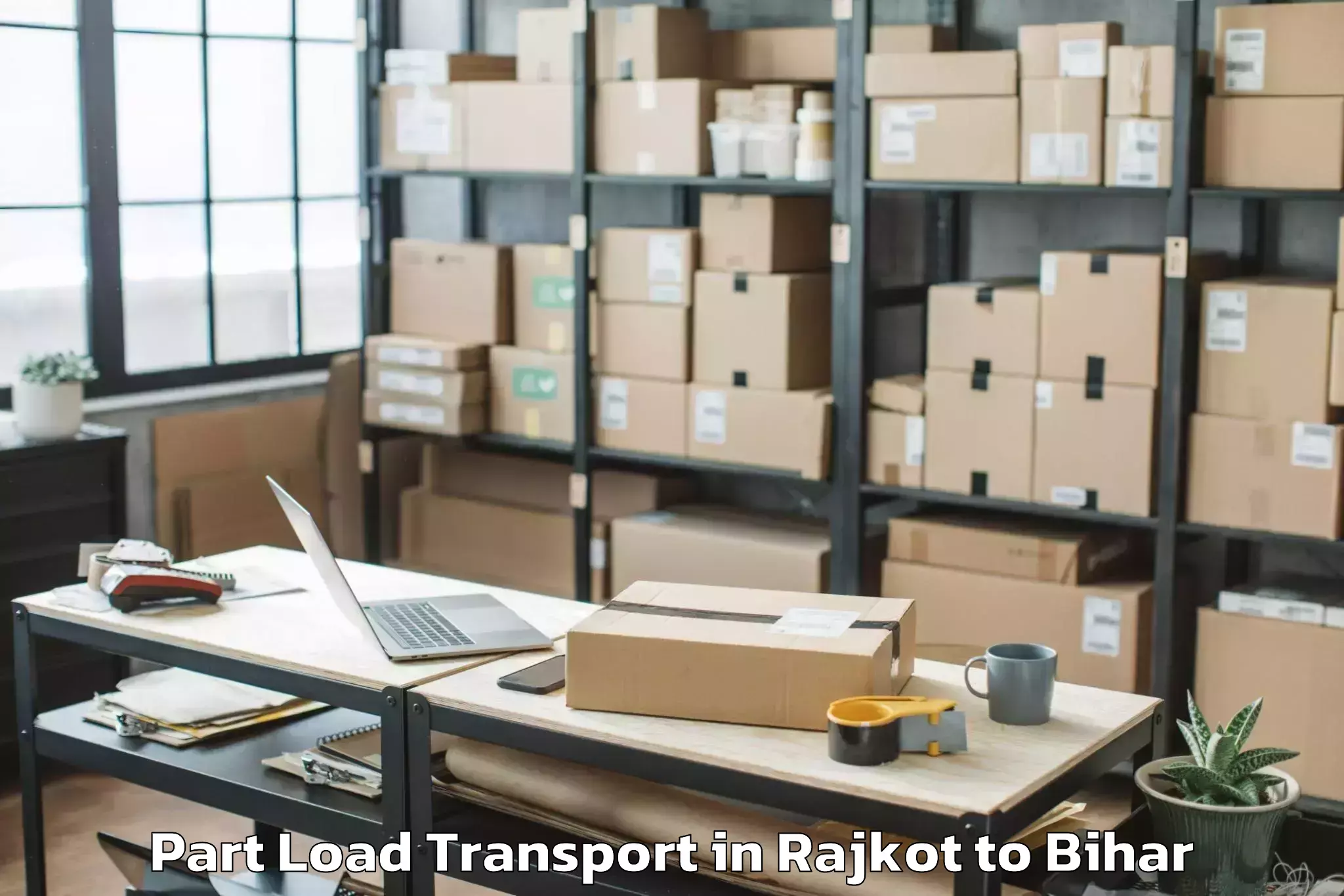 Book Rajkot to Islamnagar Aliganj Part Load Transport